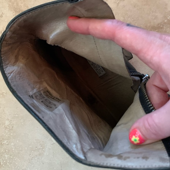 Allsaints black leather zipper ankle boots size 8 - Picture 8 of 9